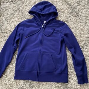 Under Armour Purple Zip Up Hoodie Fleece Lined Women's medium